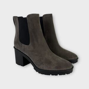 Vince Henderson Suede Ankle Booties Gray Size 9 NEW